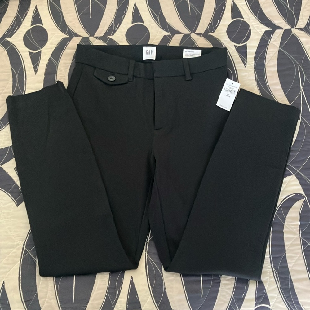 Gap NWT high rise signature skinny ankle pant black sz 00P